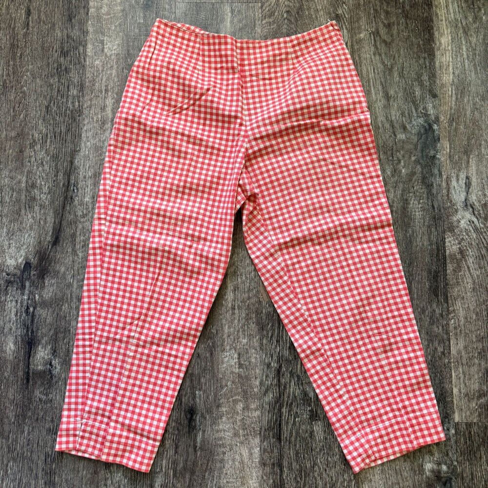 Lix Claiborn- Meg Allen - Red gingham Capri- Size 10